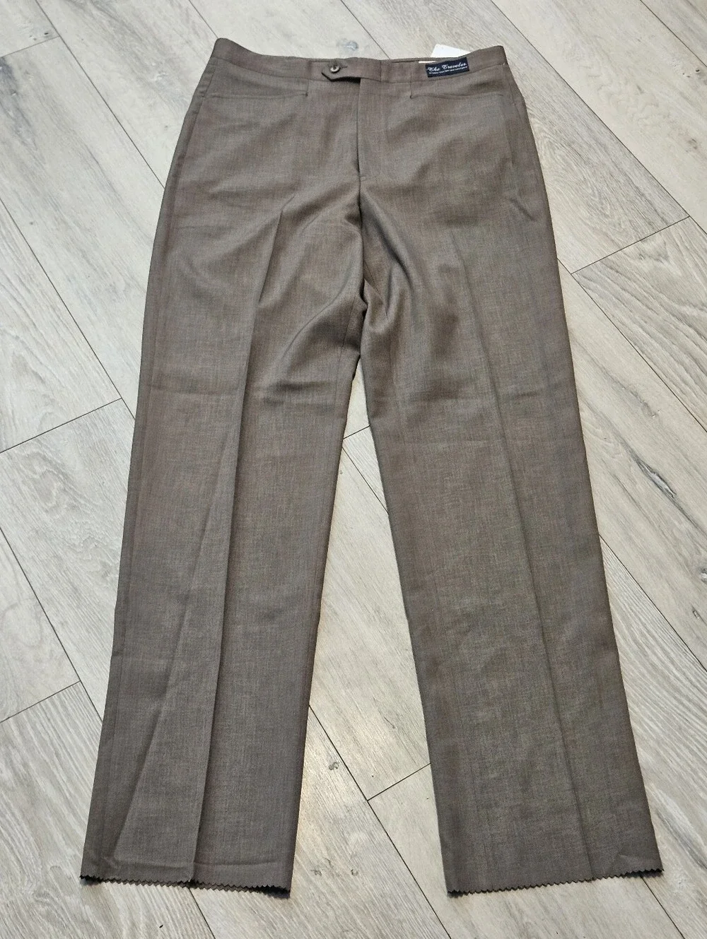 Vtg NWT Sansabelt The Traveler Mens Dress Pants Slacks 34 Taupe Brown Unfinished